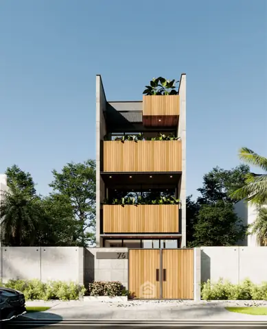 Thiết Kế Mặt Tiền Nhà Phố Hướng Tây Phong Cách Scandinavian