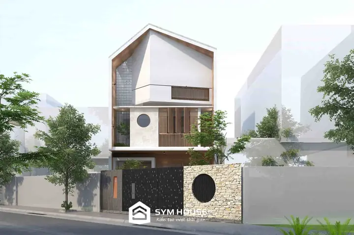 Thiết Kế Mặt Tiền Hướng Tây Cho Nhà Phố 2 Tầng