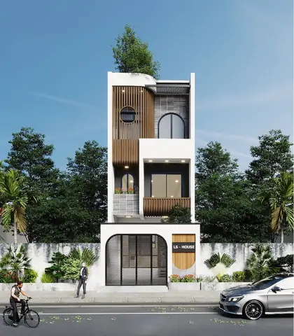 Thiết Kế Mặt Tiền Nhà Phố Hướng Tây Cho Nhà 3 Tầng