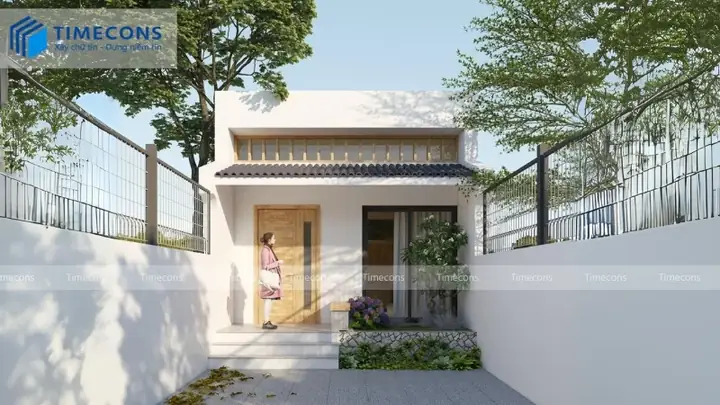 14. Mẫu Nhà Ống 1 Tầng 2 Phòng Ngủ Đơn Giản