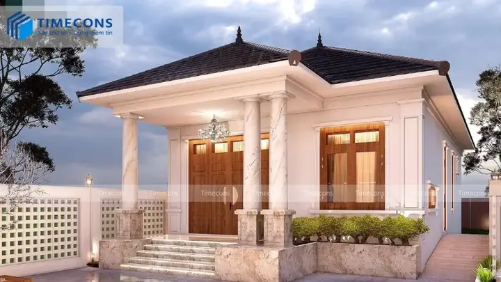 19. Mẫu Nhà Ống 1 Tầng 2 Phòng Ngủ Pháp