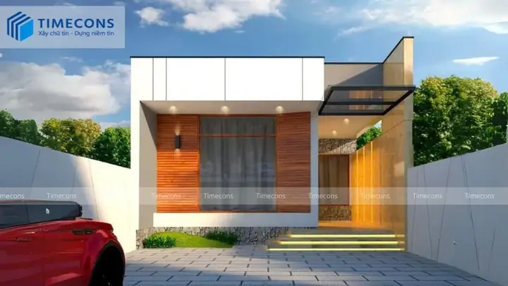 Mẫu Nhà Ống 1 Tầng 2 Phòng Ngủ Diện Tích 90m2