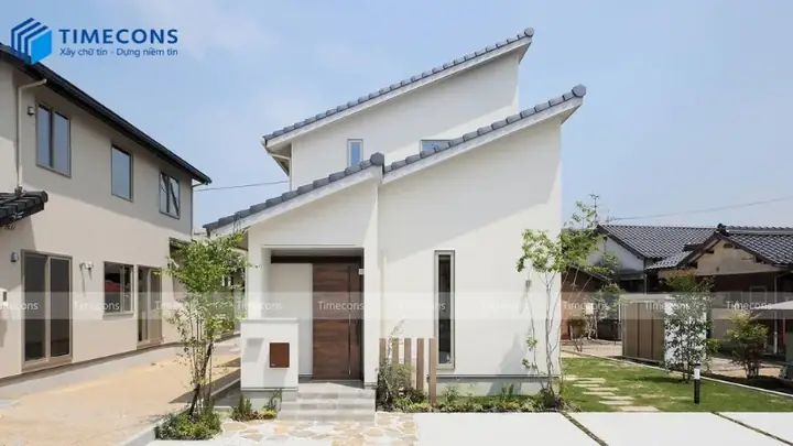 10. Mẫu Nhà Ống 1 Tầng 2 Phòng Ngủ Mái Dốc