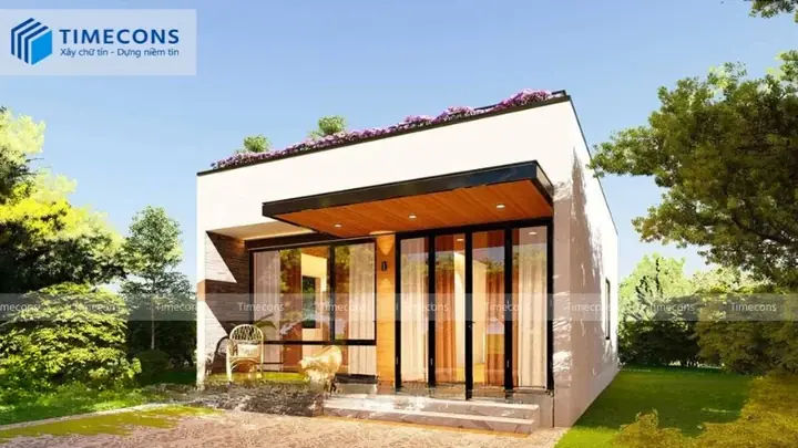 13. Mẫu Nhà Ống 1 Tầng 2 Phòng Ngủ 1 Phòng Khách