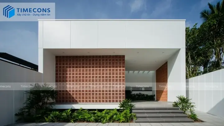 14. Mẫu Nhà Ống 1 Tầng 2 Phòng Ngủ Đơn Giản