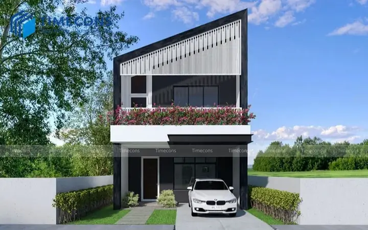 10. Mẫu Nhà Ống 2 Tầng Có Gác Lửng 5x20m Cho Vợ Chồng Trẻ 10. Mẫu Nhà Ống 2 Tầng Có Gác Lửng 5x20m Cho Vợ Chồng Trẻ