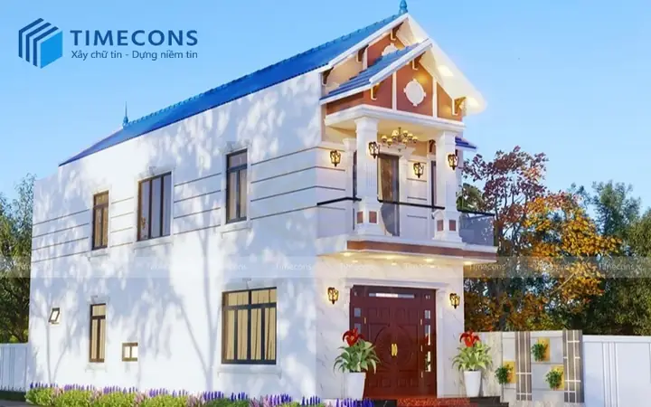 Mẫu Nhà Ống 2 Tầng Có Gác Lửng 5x20m Mái Thái Mẫu Nhà Ống 2 Tầng Có Gác Lửng 5x20m Mái Thái