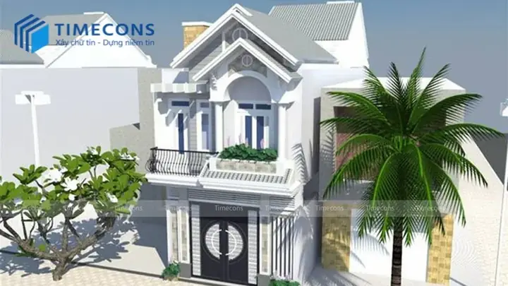 Mẫu Nhà Ống 2 Tầng Có Gác Lửng 5x20m Mái Thái Mẫu Nhà Ống 2 Tầng Có Gác Lửng 5x20m Mái Thái