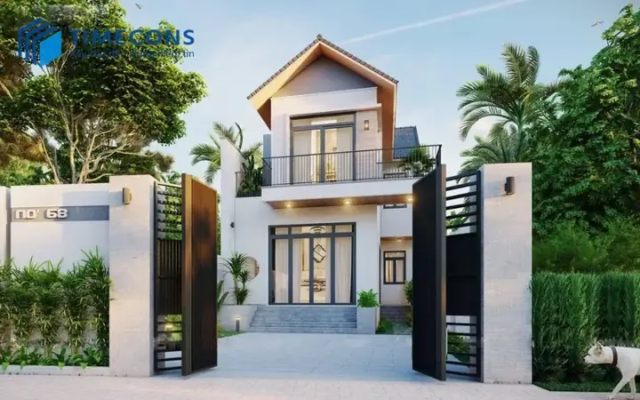 Mẫu Nhà Ống 2 Tầng Có Gác Lửng 5x20m 2 Phòng Ngủ Mẫu Nhà Ống 2 Tầng Có Gác Lửng 5x20m 2 Phòng Ngủ