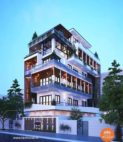 Nhà Phố 5 Tầng Hiện Đại