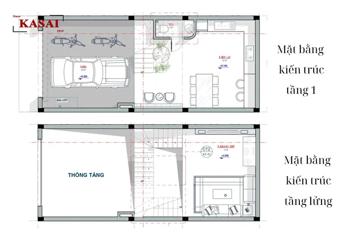 Tham Khảo Mặt Bằng Bản Vẽ Nhà Phố Có Tầng Lửng Kết Hợp Kinh Doanh 5x20m Tham Khảo Mặt Bằng Bản Vẽ Nhà Phố Có Tầng Lửng Kết Hợp Kinh Doanh 5x20m