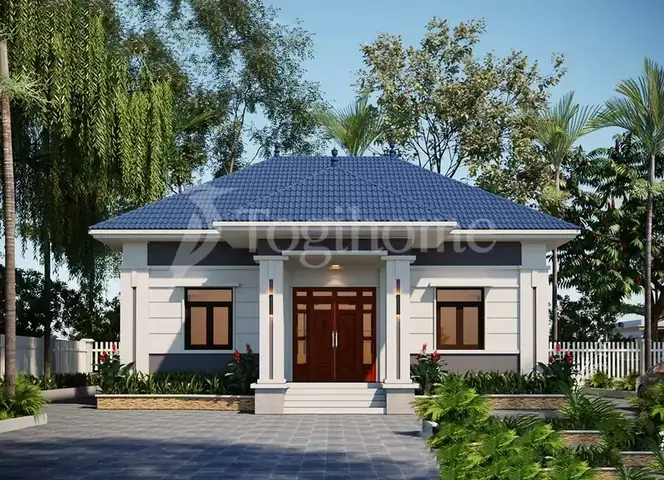 Mẫu Nhà Vườn Cấp 4 3 Phòng Ngủ Mái Nhật