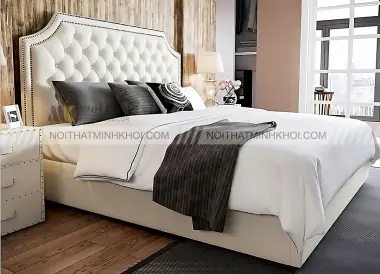 Giường Ngủ Đẹp Bọc Da Sang Trọng - Gn1052