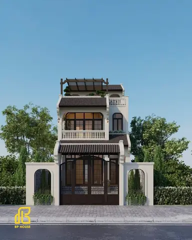 Mẫu Nhà Tân Cổ Điển Mái Thái