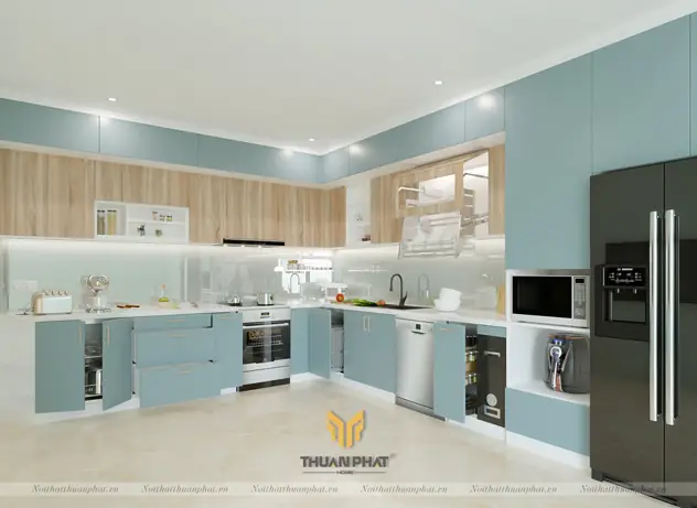 Tủ Bếp Màu Xanh Tủ Bếp Màu Xanh