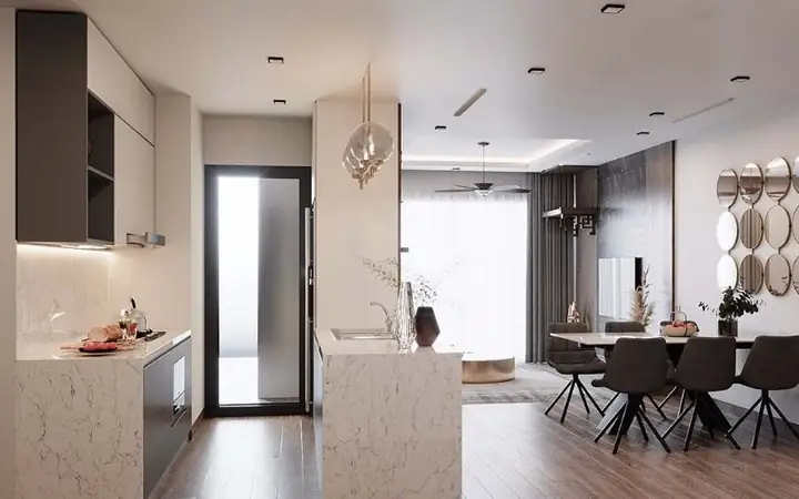 Mẫu Thiết Kế Bếp Chung Cư Theo Phong Cách Hiện Đại Mẫu Thiết Kế Bếp Chung Cư Theo Phong Cách Hiện Đại