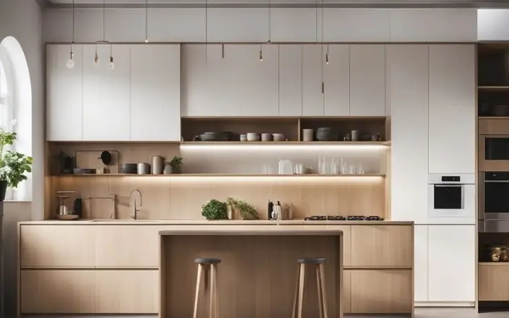 Mẫu Thiết Kế Bếp Chung Cư Bằng Melamine Mẫu Thiết Kế Bếp Chung Cư Bằng Melamine