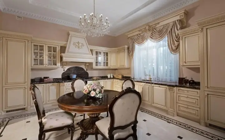 Mẫu Thiết Kế Bếp Chung Cư Theo Phong Cách Cổ Điển Mẫu Thiết Kế Bếp Chung Cư Theo Phong Cách Cổ Điển