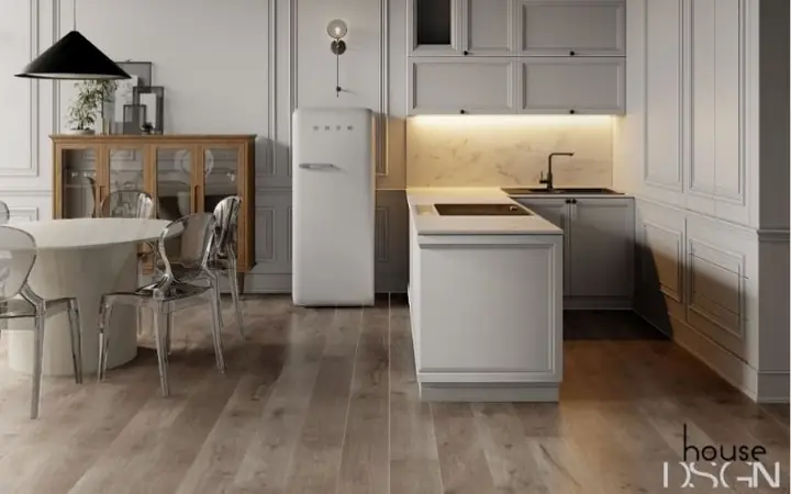 Mẫu Thiết Kế Bếp Chung Cư Theo Phong Cách Tân Cổ Điển Mẫu Thiết Kế Bếp Chung Cư Theo Phong Cách Tân Cổ Điển