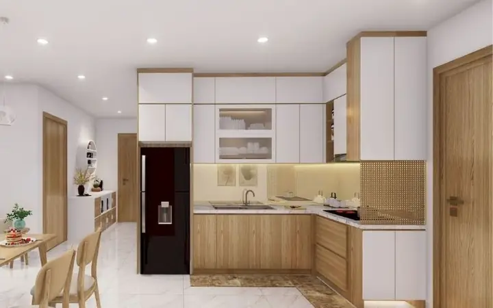 Mẫu Thiết Kế Bếp Căn Hộ Chung Cư Bằng Gỗ Tự Nhiên Mẫu Thiết Kế Bếp Căn Hộ Chung Cư Bằng Gỗ Tự Nhiên