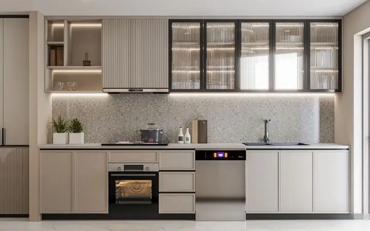 Thiết Kế Tủ Bếp Chữ I Cho Nhà Chung Cư Thiết Kế Tủ Bếp Chữ I Cho Nhà Chung Cư