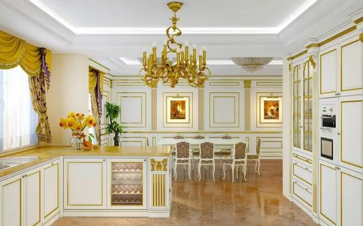 Mẫu Thiết Kế Bếp Chung Cư Theo Phong Cách Cổ Điển Mẫu Thiết Kế Bếp Chung Cư Theo Phong Cách Cổ Điển