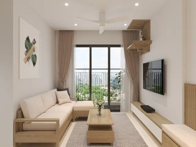 Mẫu Phòng Khách 20m2 Tối Giản