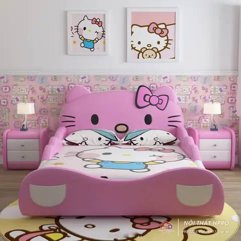 Cách Trang Trí Nội Thất Phòng Ngủ Hello Kitty Đẹp Cho Bé Gái