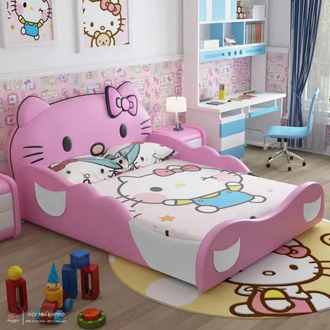 Gợi Ý Một Số Mẫu Thiết Kế Phòng Ngủ Hello Kitty Dễ Thương, Cute Cho Bé Gái