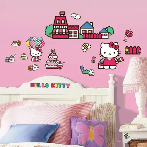 Gợi Ý Một Số Mẫu Thiết Kế Phòng Ngủ Hello Kitty Dễ Thương, Cute Cho Bé Gái