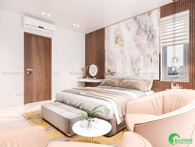 Mẫu 2: Thiết Kế Nội Thất Phòng Ngủ Nhà Ống 5,5m2 Đẹp