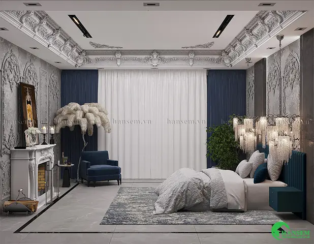 Mẫu 7: Thiết Kế Phòng Ngủ Nhà Ống Phong Cách Tân Cổ Điển