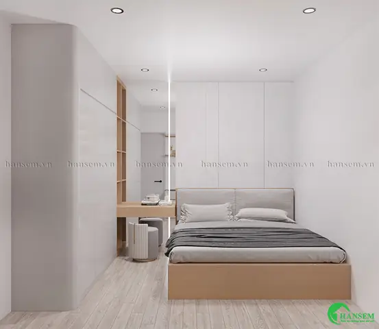Mẫu 1: Nội Thất Phòng Ngủ Nhà Ống 4,5m2 Hiện Đại