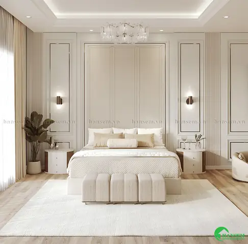 Mẫu 7: Thiết Kế Phòng Ngủ Nhà Ống Phong Cách Tân Cổ Điển