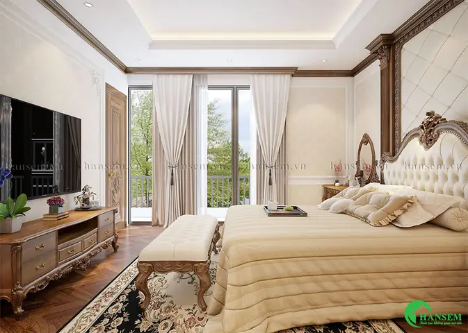 Mẫu 8: Nội Thất Phòng Ngủ Nhà Ống Phong Cách Cổ Điển