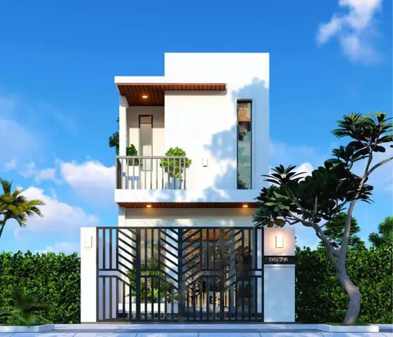 Phối Cảnh Mặt Tiền Nhà Phố 5m 2 Tầng Kết Hợp Kinh Doanh Phối Cảnh Mặt Tiền Nhà Phố 5m 2 Tầng Kết Hợp Kinh Doanh