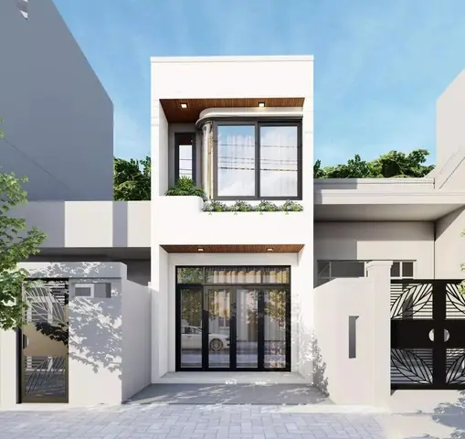 Phối Cảnh Mặt Tiền Nhà Phố 5m 2 Tầng Kết Hợp Kinh Doanh Phối Cảnh Mặt Tiền Nhà Phố 5m 2 Tầng Kết Hợp Kinh Doanh