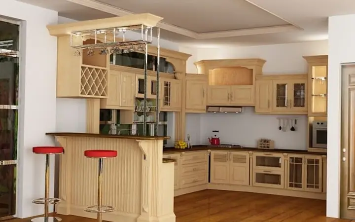 Mẫu Thiết Kế Bếp Chung Cư Với Quầy Bar Mini Ấn Tượng