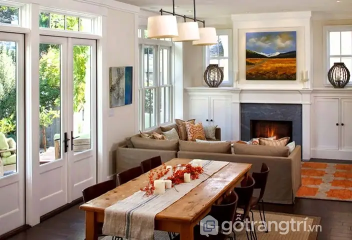 Thiết Kế Phòng Khách Kết Hợp Phòng Ăn: Lựa Chọn Màu Sắc