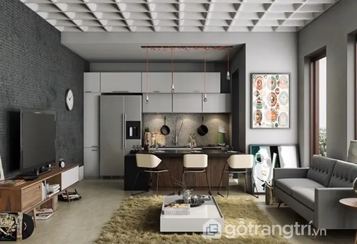 Lựa Chọn Phong Cách Đồ Nội Thất Cho Phòng Khách Kết Hợp Phòng Ăn