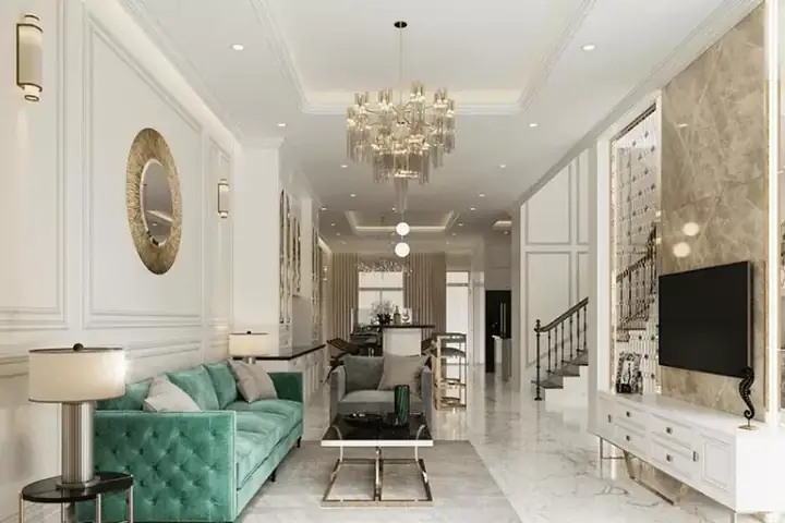 Mẫu Phòng Khách Tân Cổ Điển Đơn Giản