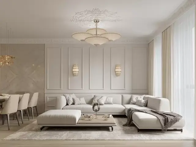 Mẫu Phòng Khách Tân Cổ Điển Đơn Giản