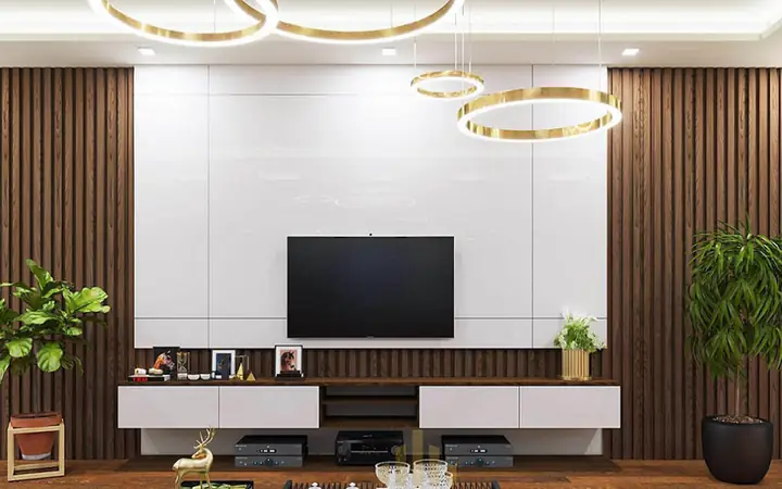 Trang Trí Phòng Khách Sang Trọng Với Lam Gỗ