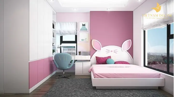 Phòng Ngủ Bé Gái Gần Gũi Với Thiên Nhiên