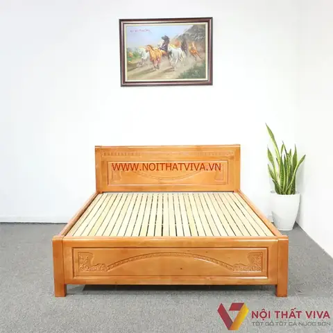Mẫu Giường Ngủ Gỗ Tự Nhiên 1m2x2m