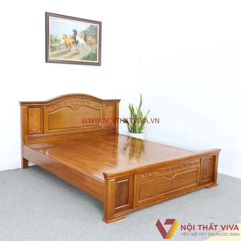 Mẫu Giường Ngủ Gỗ Tự Nhiên 1m2x2m