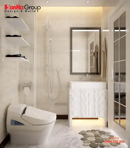 Lựa Chọn Các Mẫu Phòng Tắm Nhỏ Đẹp Mà Không Kém Phần Sang Trọng Cho Nhà Ống
