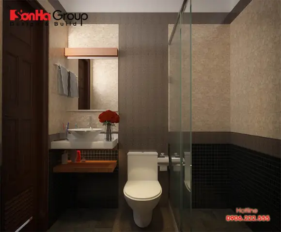 Căn Phòng Tắm Nhỏ Đẹp Dành Cho Nhà Phố Có Diện Tích Hạn Chế Rất Ngăn Nắp Và Tiện Nghi Với Vật Dụng Cao Cấp