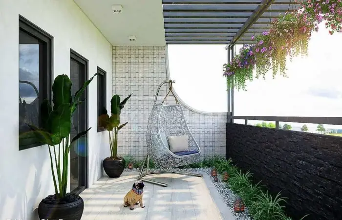 Sử Dụng Ghế Xích Đu Làm Phụ Kiện Trang Trí Ban Công Sử Dụng Ghế Xích Đu Làm Phụ Kiện Trang Trí Ban Công