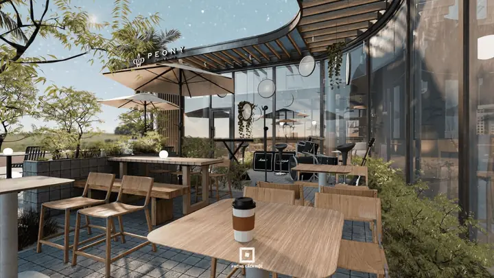 Một Số Mẫu Quán Cafe Đẹp Với Không Gian Mở
